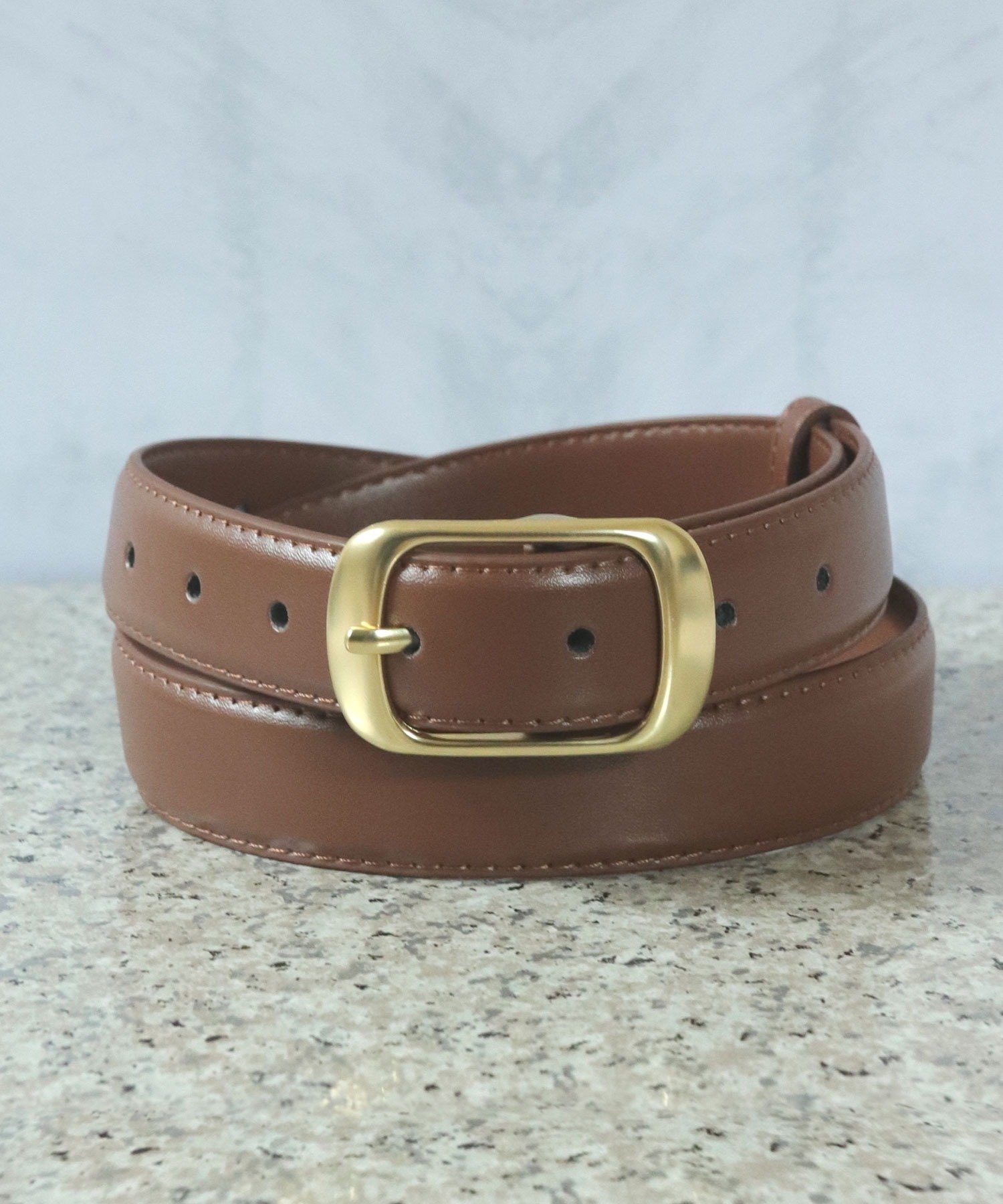 florist｜【牛革】ゴールドフレームバックル太幅レザーベルト