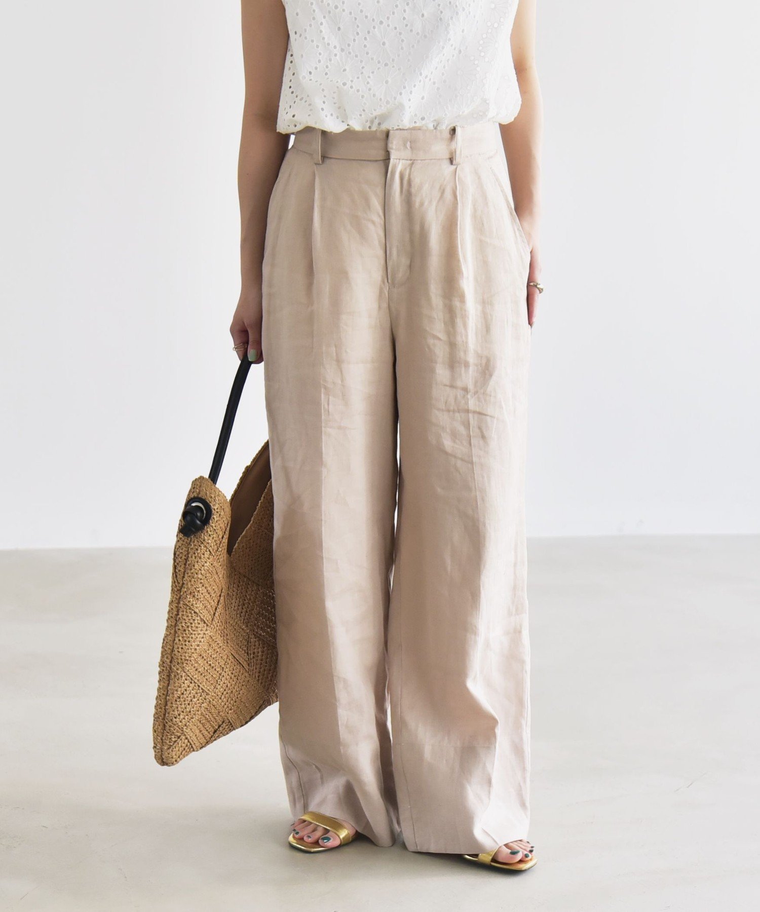 値下げ　Ka na ta ヘンプリネン　ズボン asana ヘンプコットン ふかふか パンツ・草木染め【パヤカ オンライン