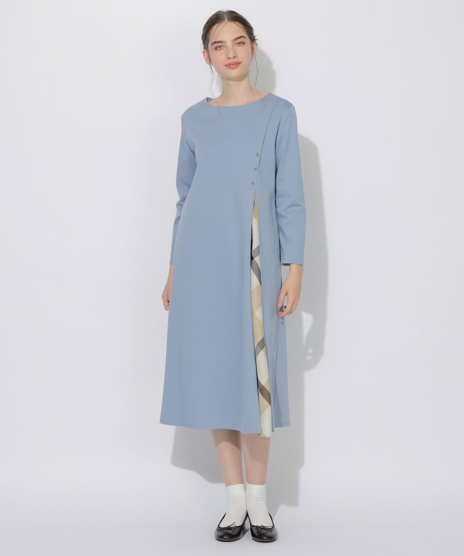 BLUE LABEL / BLACK LABEL CRESTBRIDGE｜アシンメトリーチェック切替Me