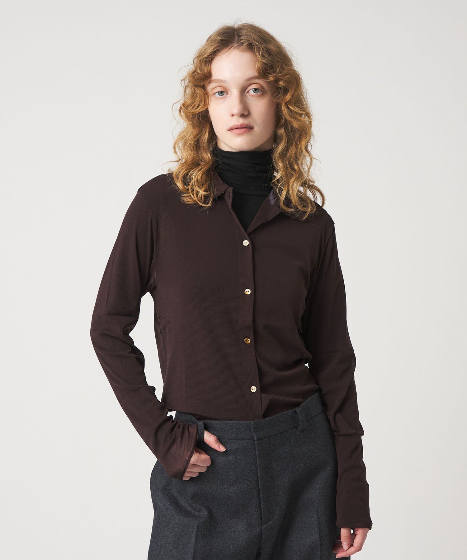 6 ROKU ナイロン チュール シャツ BEAUTY&YOUTH UNITED ARROWS｜<6(ROKU)>ナイロン チュール シャツ