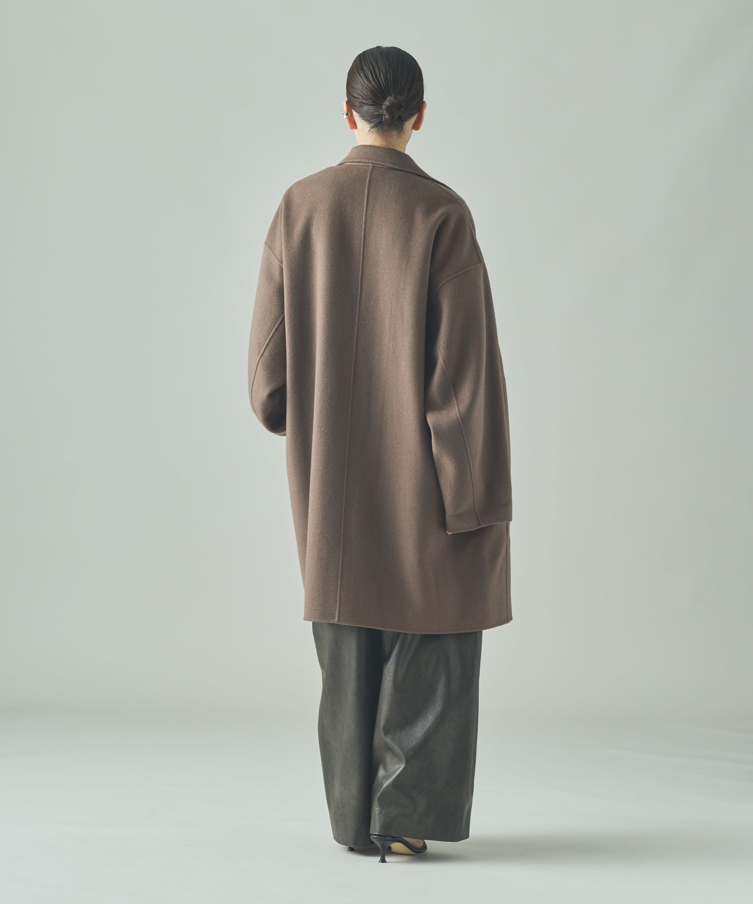 【出品明日まで】カレンソロジー ウールカシミヤビーバーコート　ネイビー 出品明日まで】カレンソロジー ウールカシミヤビーバーコート ネイビー