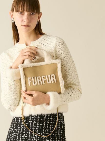 FURFUR｜【WEB・一部店舗限定カラー】ムートンロゴトートバッグ