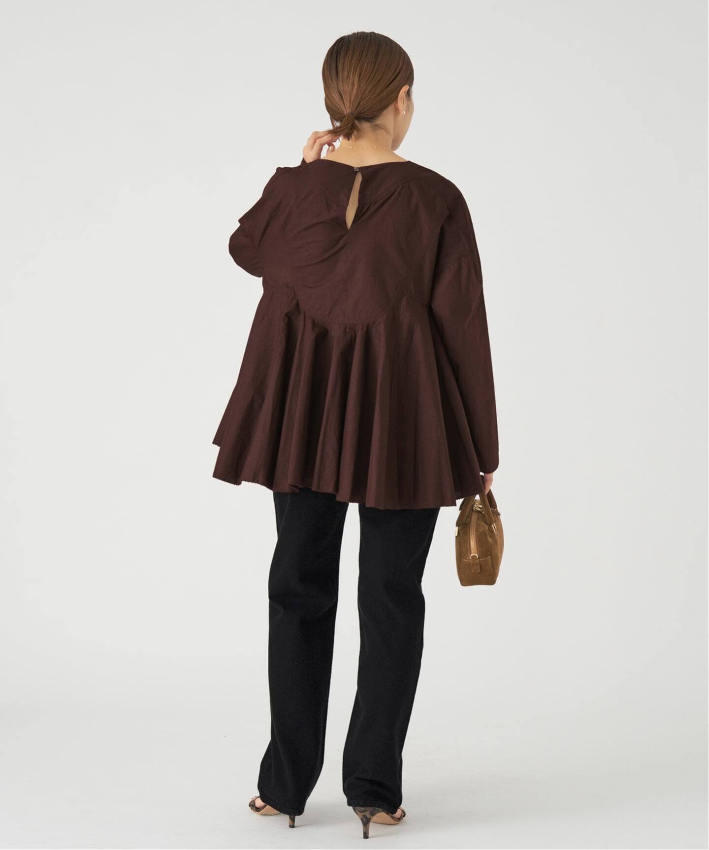 IENA｜AAYUSHI/アユーシ 別注 フロントピンタックペプラムブラウス