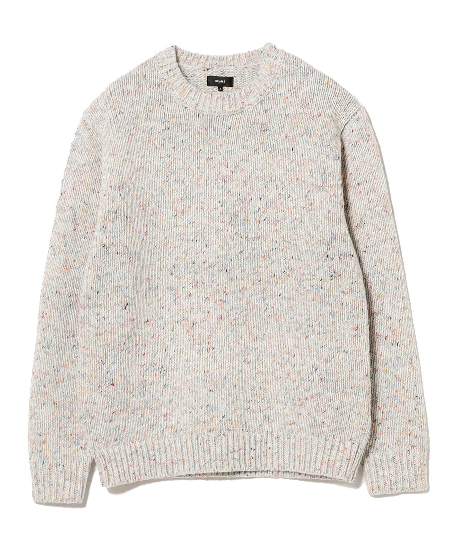 BEAMS MEN｜3ゲージ カラーネップ クルーネック ニット | Rakuten