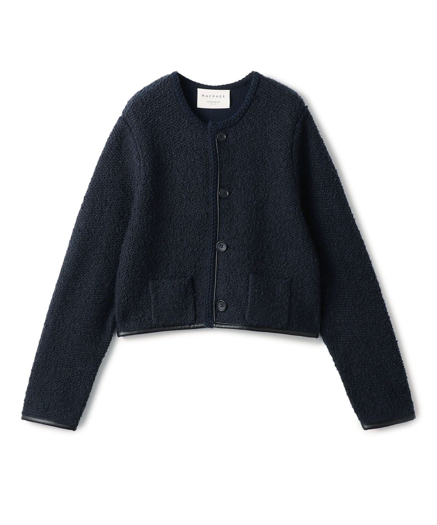 TOMORROWLAND｜パイピング クルーネックカーディガン | Rakuten