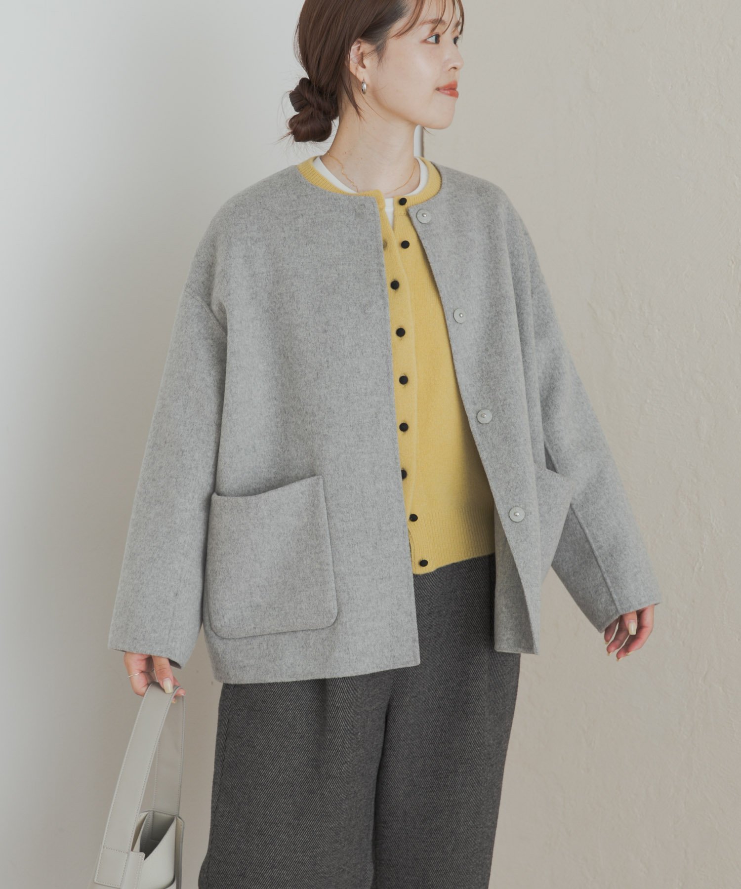 URBAN RESEARCH DOORS｜ウールリバーノーカーラミドルコート | Rakuten