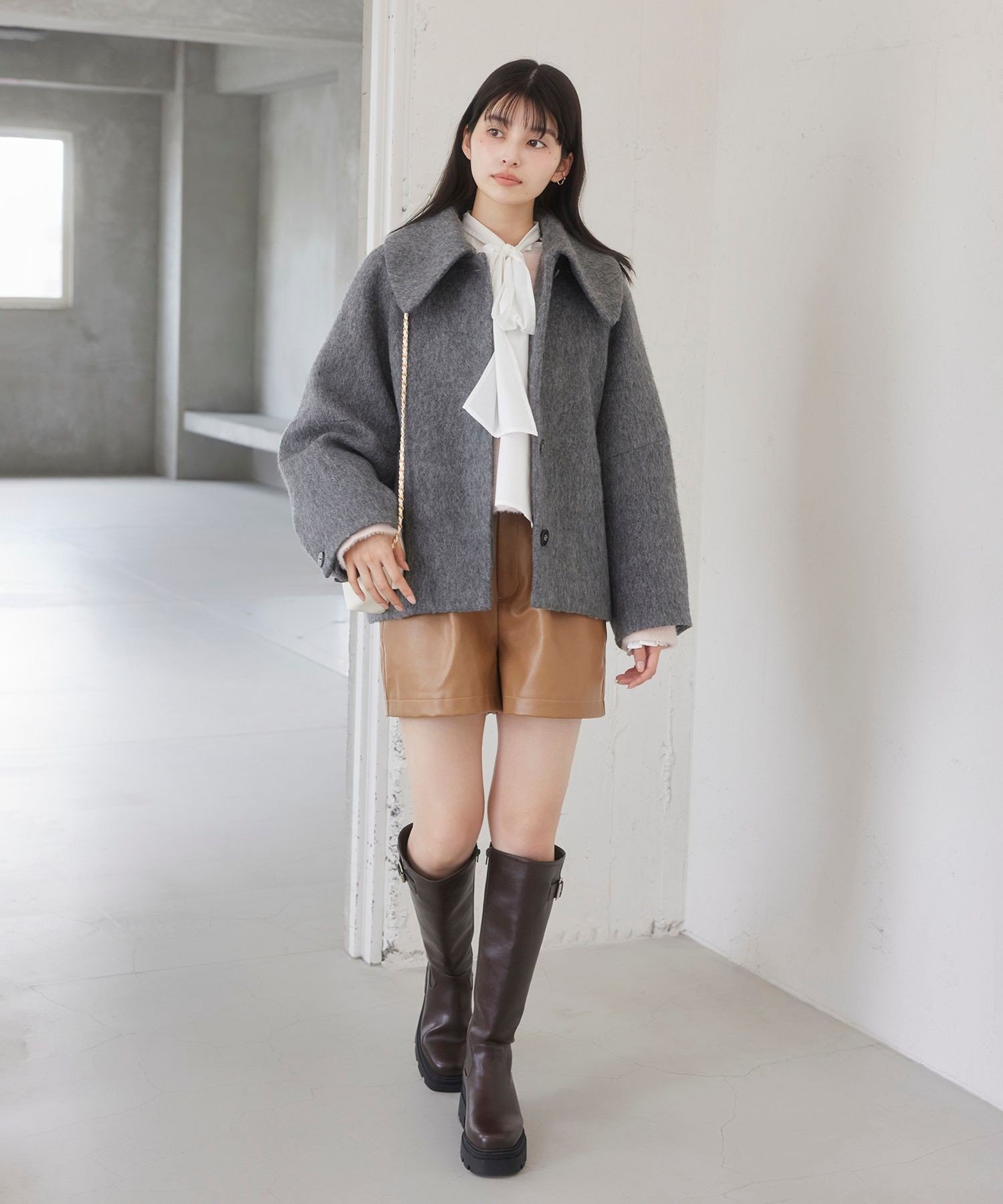 VIS｜【アウター総選挙1位】ビッグカラーモモンガシャギーショート