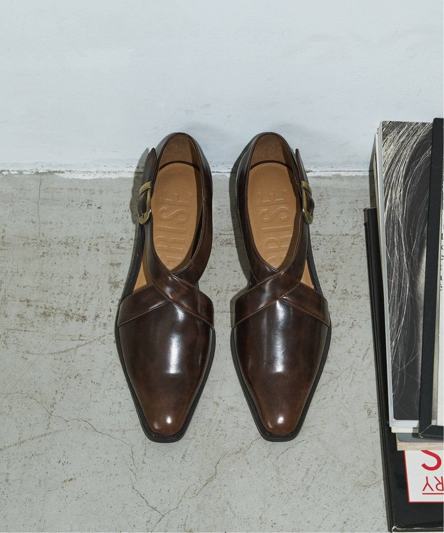 LE TALON｜GRISE3cmクロスストラップマニッシュ | Rakuten Fashion