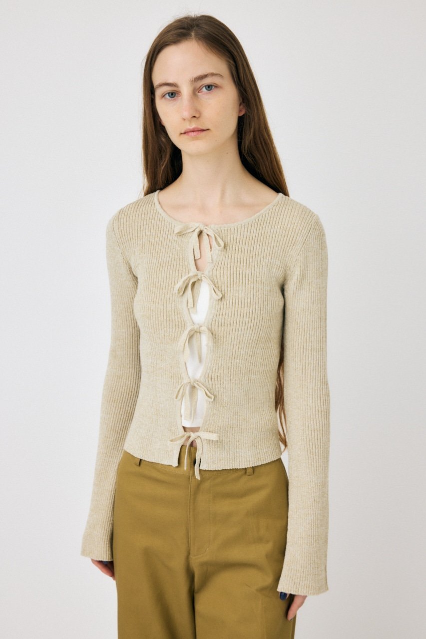 moussy｜FRONT RIBBON ニットトップス | Rakuten Fashion(楽天