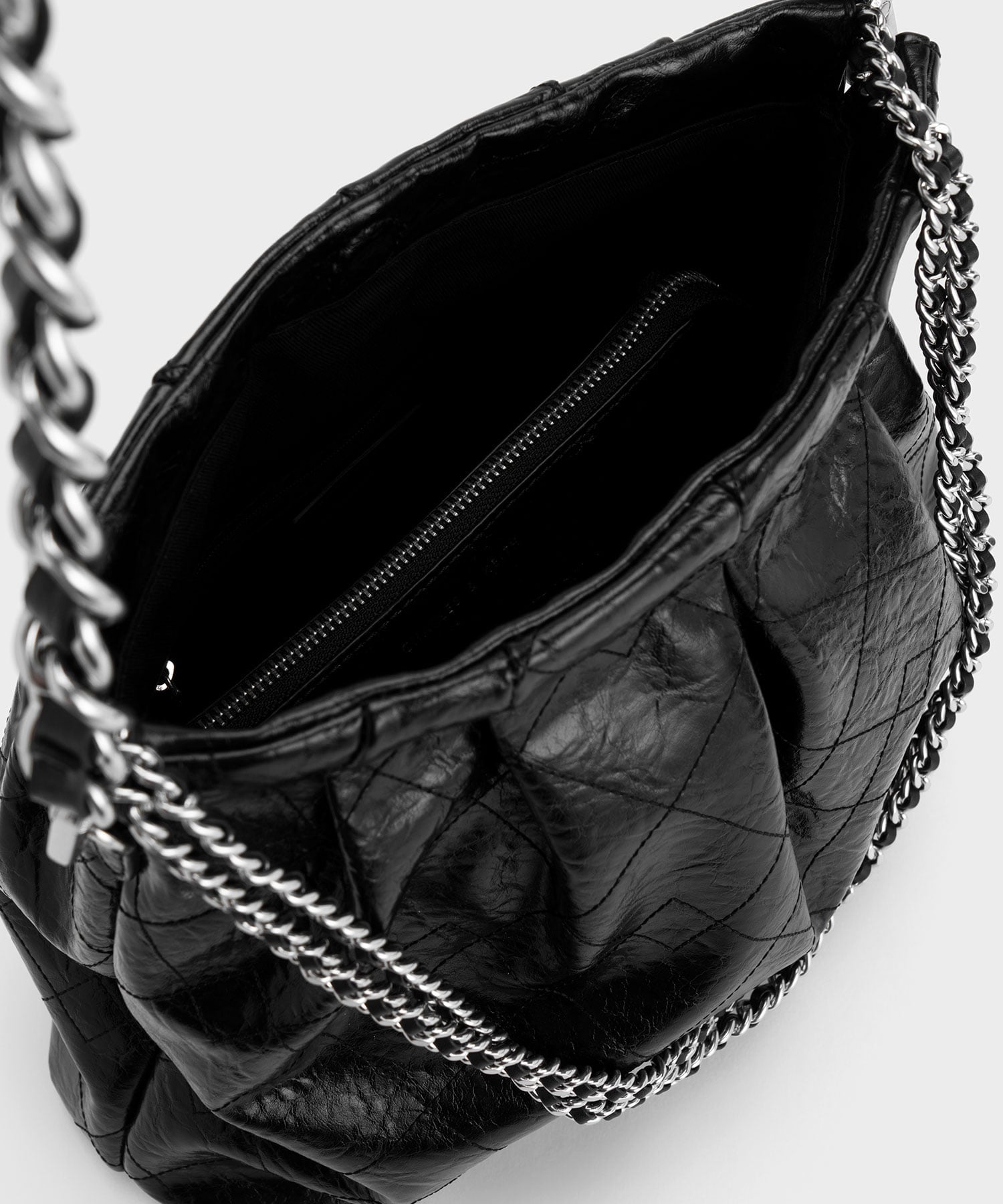 CHARLES & KEITH｜Duo ドゥオ ブレードチェーンハンドルホーボーバッグ