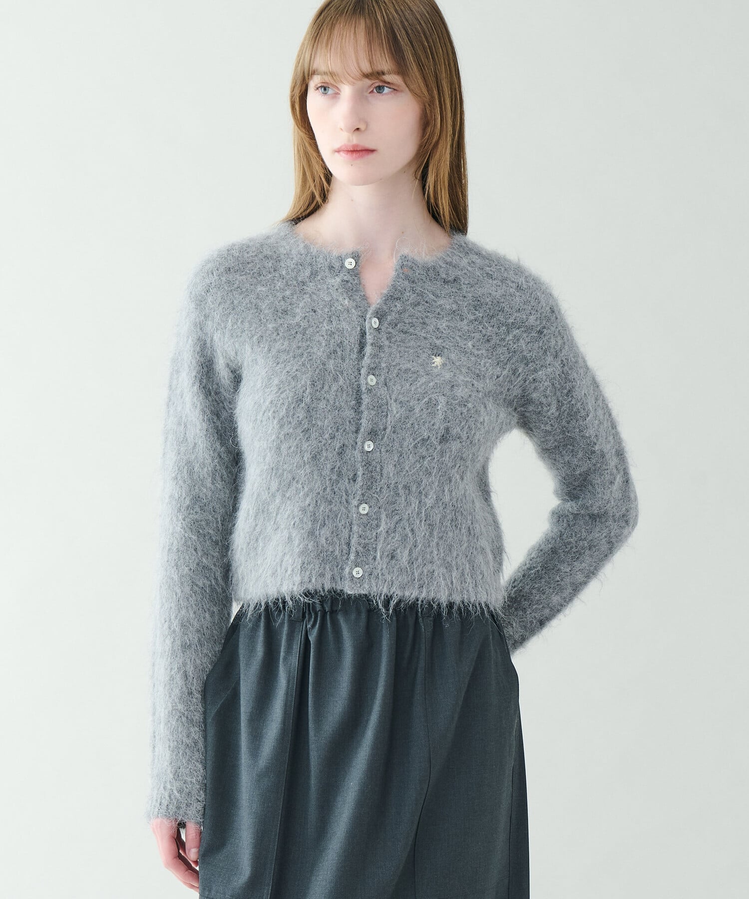 Bshop｜Gymphlex | シャギーニット ショートカーディガン WOMEN