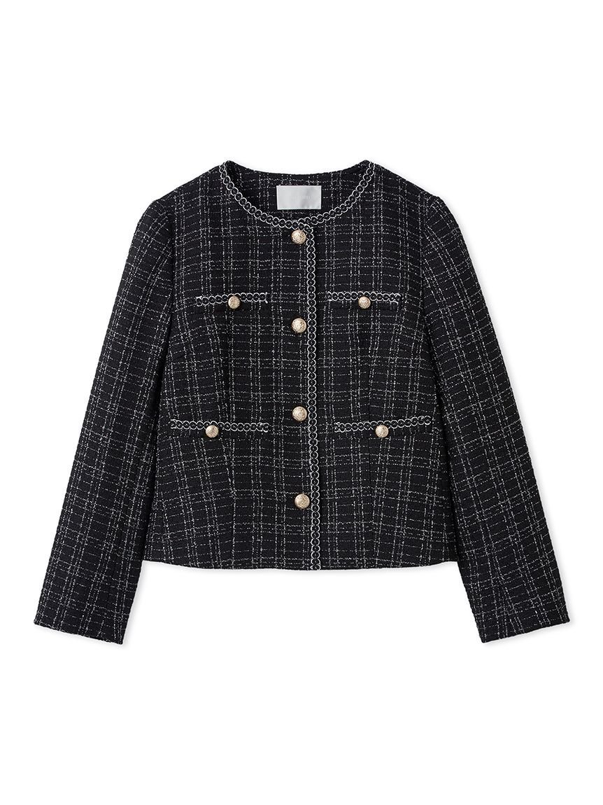 CELFORD｜ミドル丈ノーカラーツイードジャケット | Rakuten Fashion