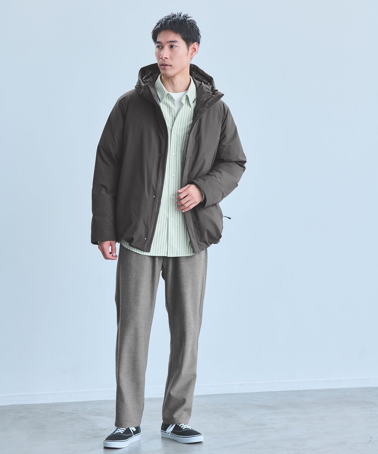 UNITED ARROWS green label relaxing｜T/W フード ダウン ブルゾン
