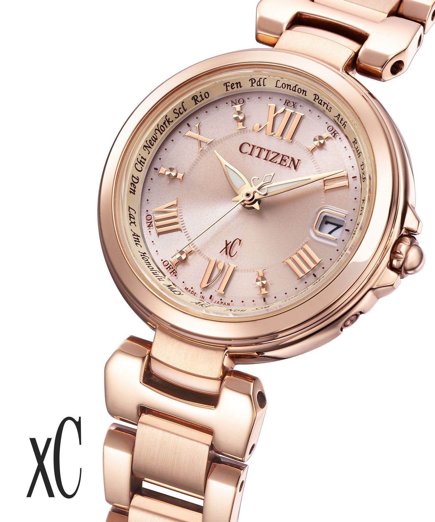 CITIZEN｜シチズン クロスシー 電波時計 ピンクゴールド CITIZEN xC