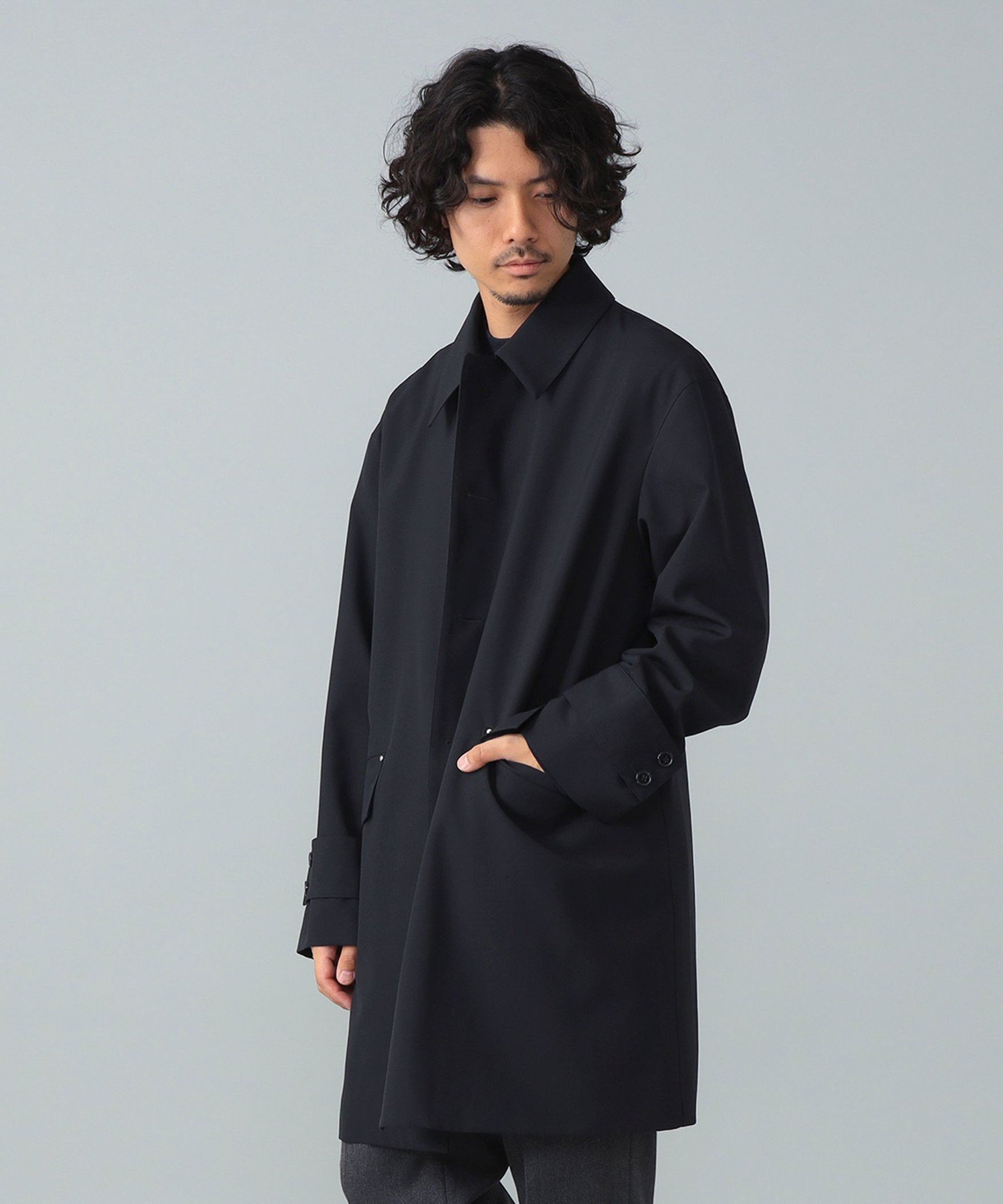 BEAMS MEN｜【別注】MACKINTOSH / HUMBIE ネイビー ウール コート