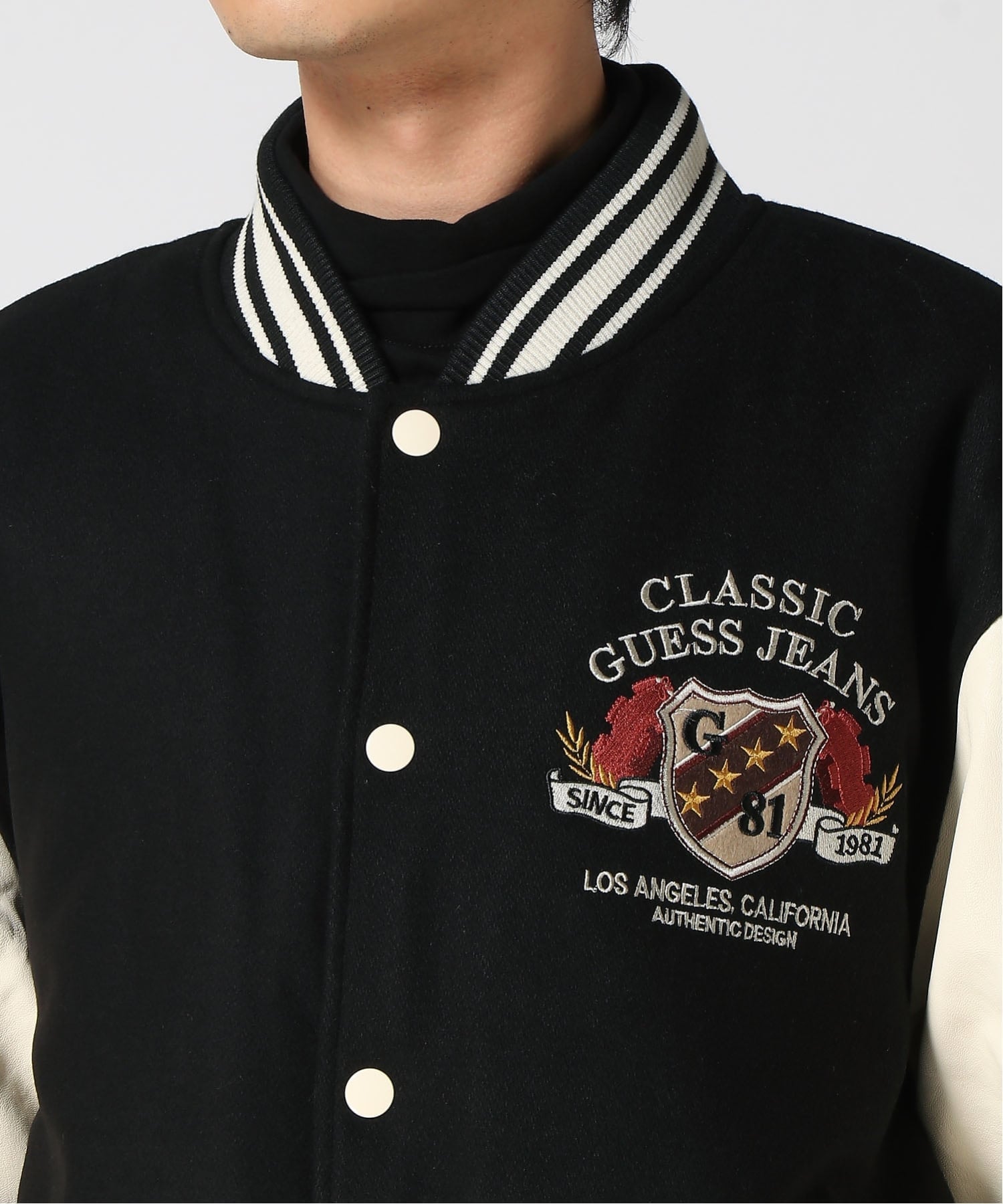GUESS｜GUESS JEANS ジャケット スタジャン (M)Letterman Jacket