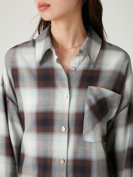 FRAY I.D｜2wayオンブレチェックシャツ | Rakuten Fashion(楽天
