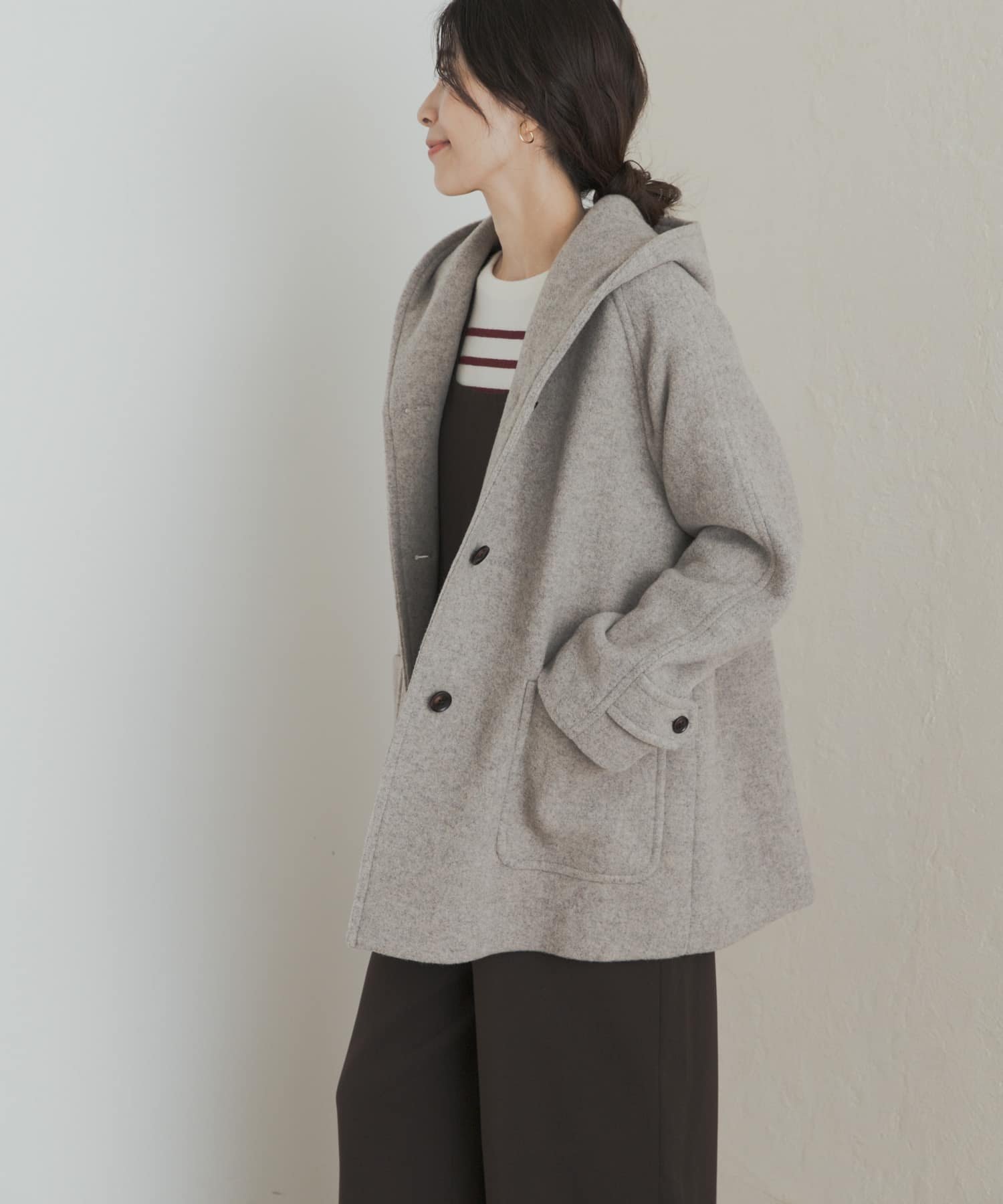 URBAN RESEARCH DOORS｜エアリーウールフードコート | Rakuten Fashion