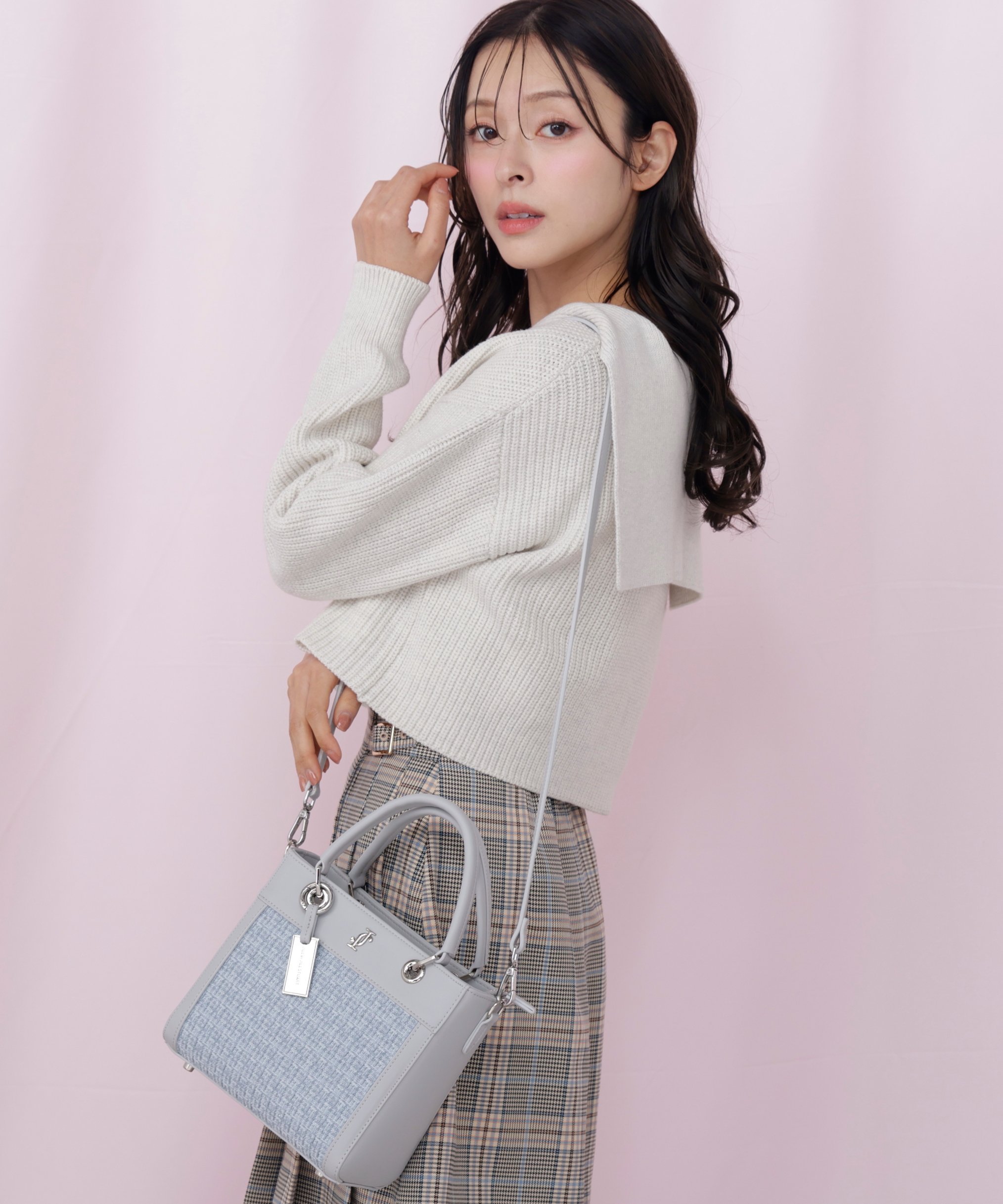 JILL by JILL STUART｜クロスJツイードトートバッグ | Rakuten Fashion
