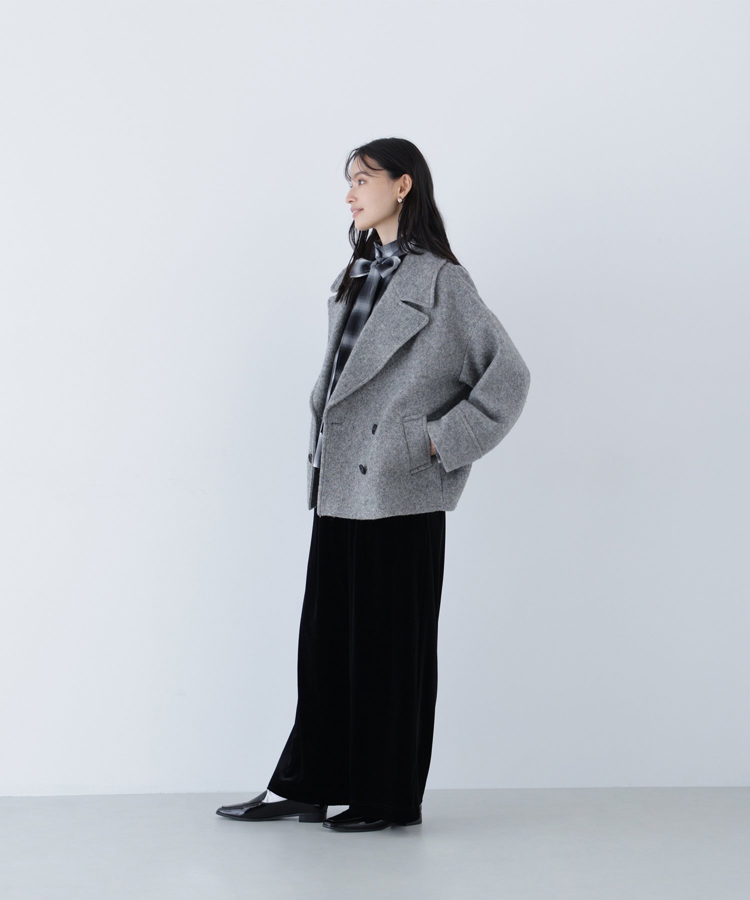 NATURAL BEAUTY BASIC｜ウーリーフォルムハーフコート | Rakuten