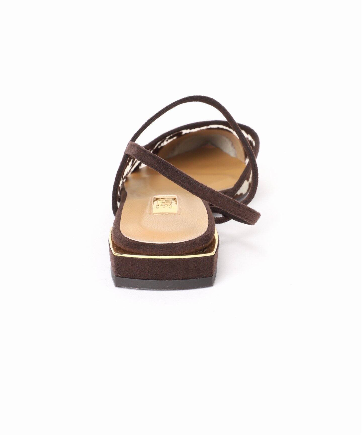 LE TALON｜GRISEポインテッドコンビストラップスリングバック