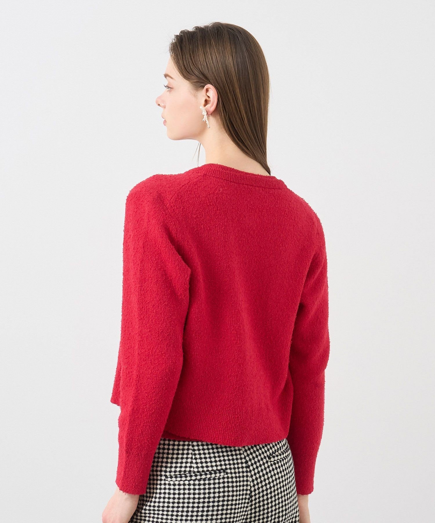 ANAYI｜ネップスムースクルーネックカーディガン | Rakuten Fashion