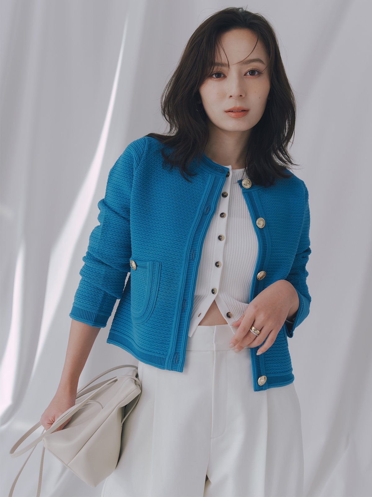 anuans｜ノーカラーラーベンニットジャケット | Rakuten Fashion(楽天