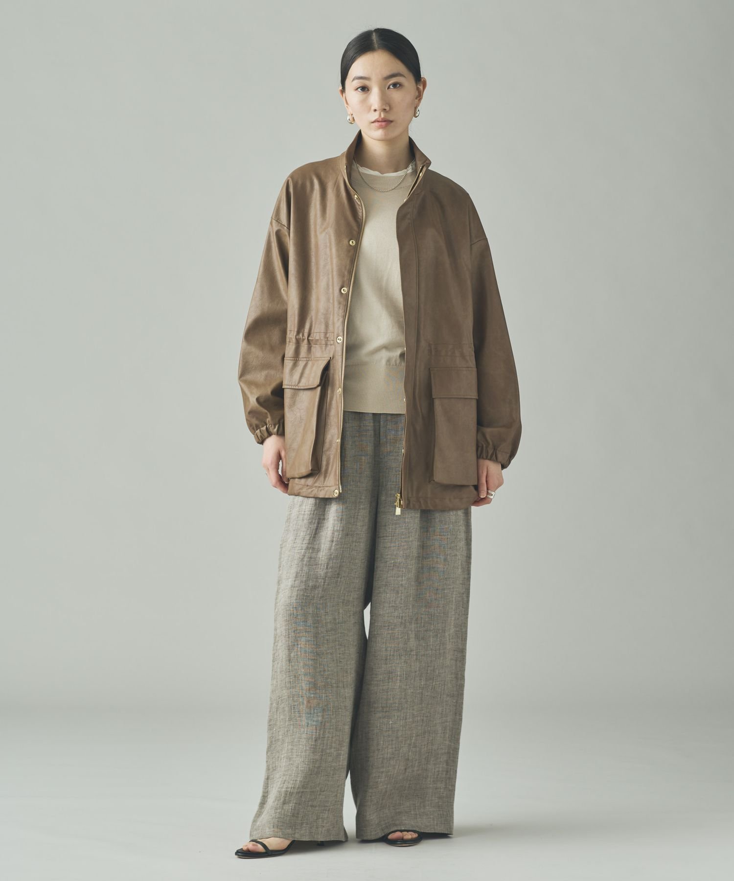 Curensology｜ヴィンテージフェイクレザーコート | Rakuten Fashion