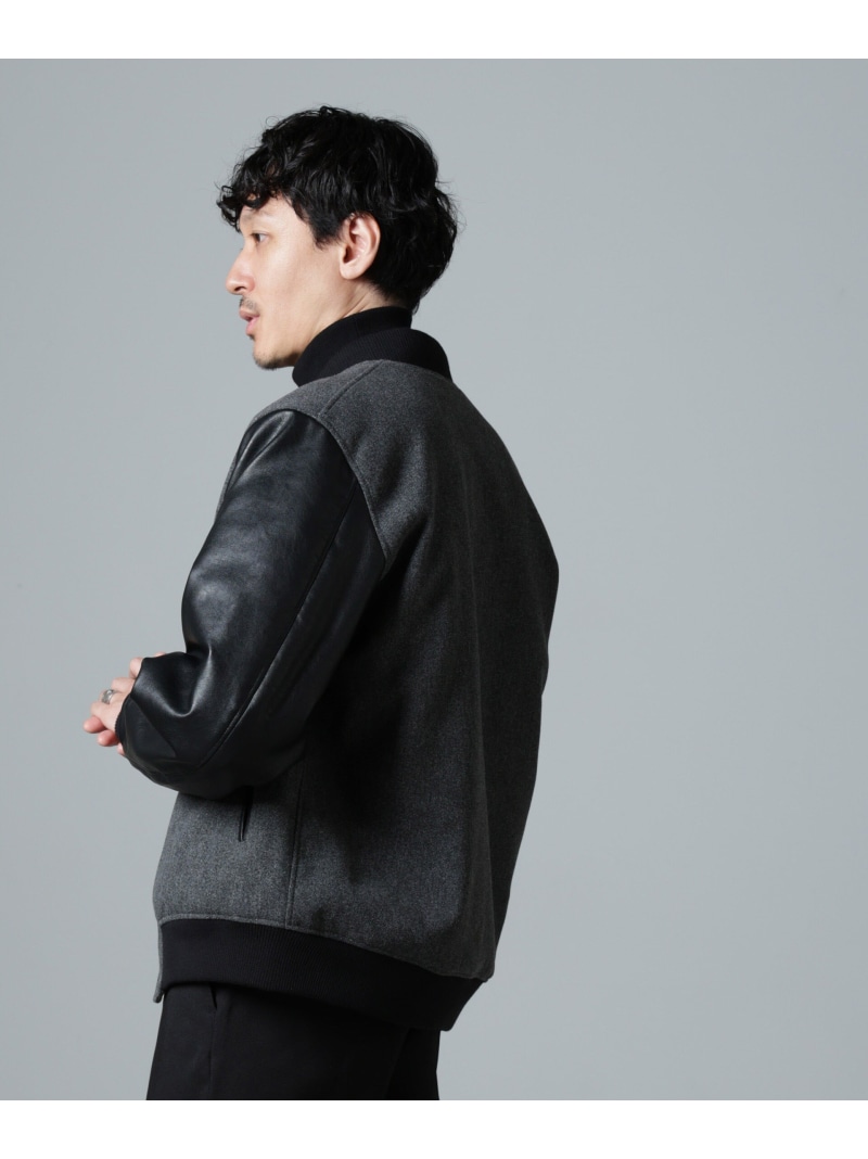 楽天市場】NANO universe フェイクレザー中綿スタジャン ナノ