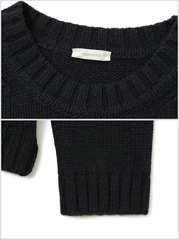 楽天市場】nomiamo ノミアモ ニット クルーネック 長袖 プルオーバー