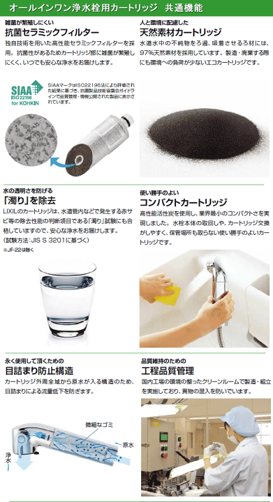 楽天市場】LIXIL,INAX,JF-22-F,オールインワン浄水栓用カートリッジ4個