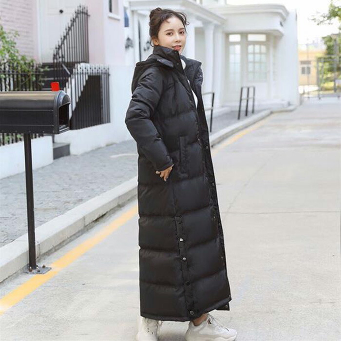楽天市場】超ロングダウンコート ダウン90% ロングコート フード付き
