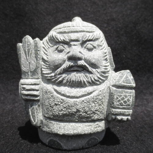 楽天市場】毘沙門天（びしゃもんてん）高さ約7.5cm 七福神 置物 石材