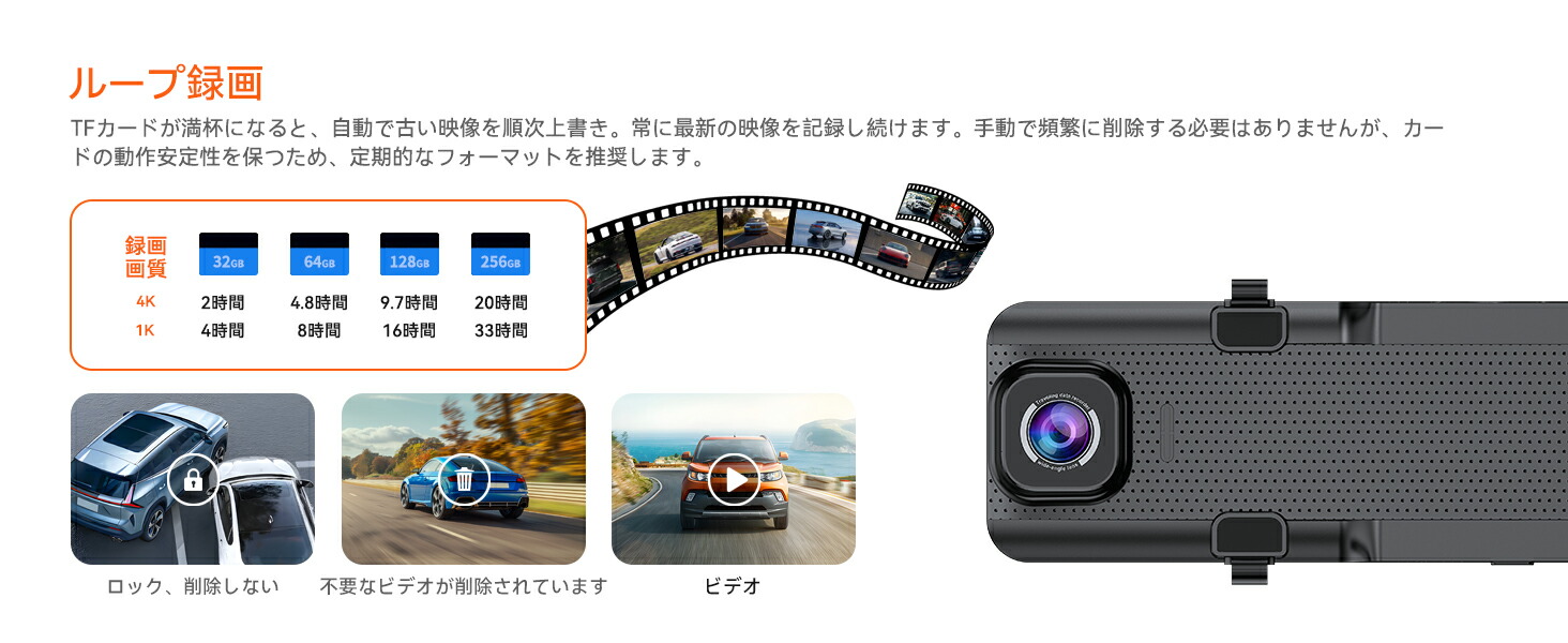 楽天市場】【JADO・前後 4K+1080P高画质】JADO G850+ ドライブ