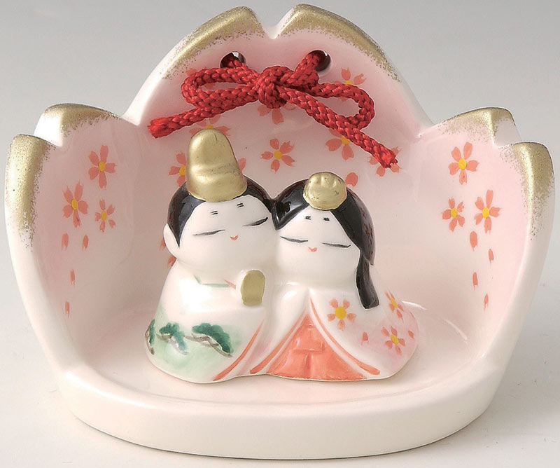 楽天市場】昭峰作 陶器製 雛人形 壁掛け陶器桜雛 かべかけおひなさま