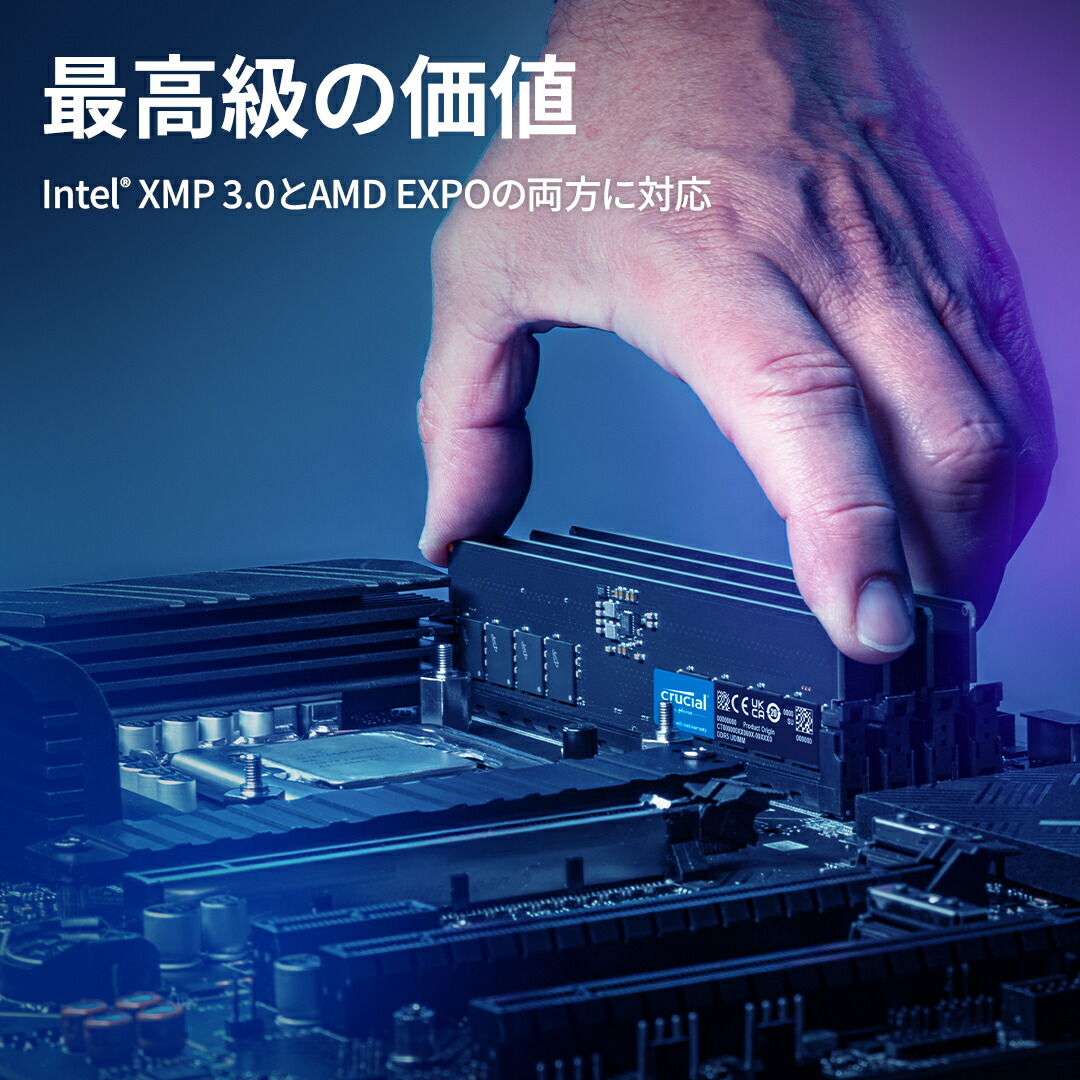 楽天市場】Crucial デスクトップ用増設メモリ 64GB(32GBx2枚) DDR5