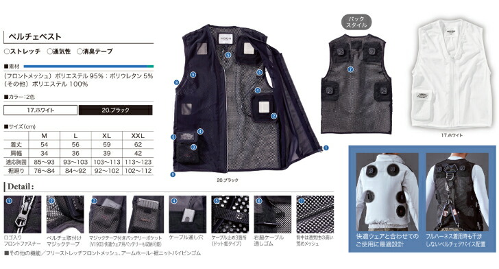 楽天市場】【即日出荷】PV111 ペルチェベストセット 快適ウェア HOOH