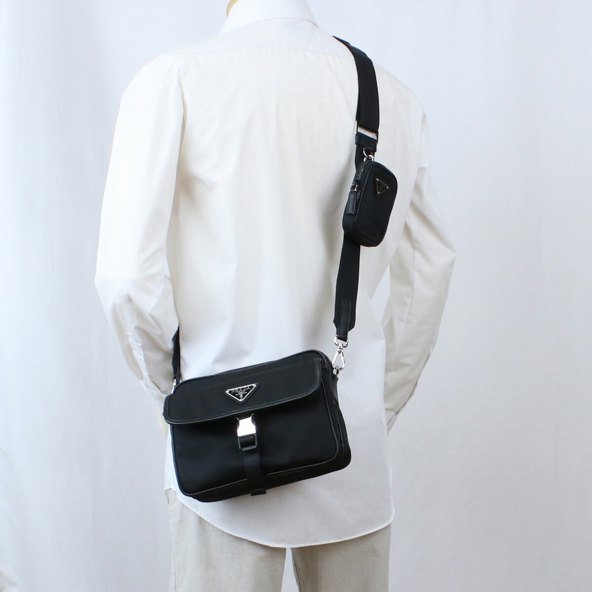 楽天市場】プラダ PRADA 2VH133 斜め掛け ショルダーバッグ NERO