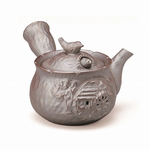 楽天市場】1.5号 鳥飛び出し急須(平網) 【萬古焼 万古焼】 [陶器 紫泥