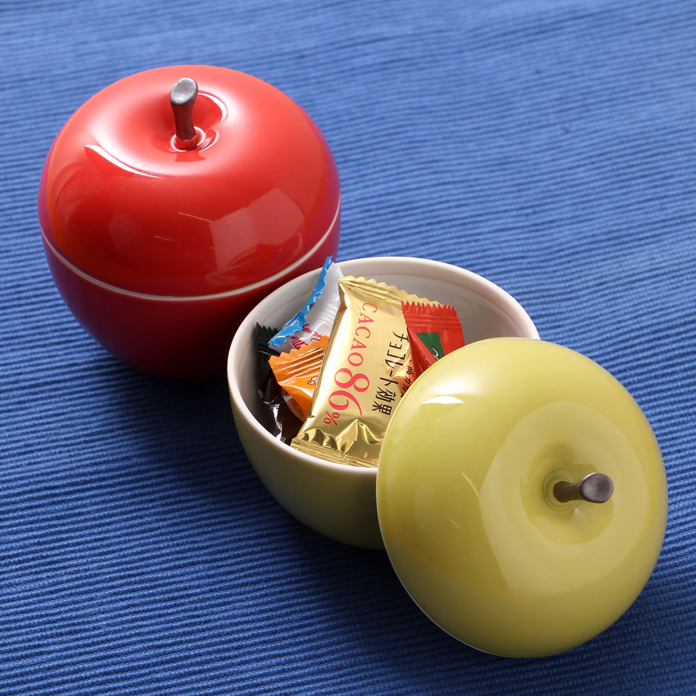 楽天市場】りんごの蓋物 磁器製 箱入り キャンディーボックス 蓋付き