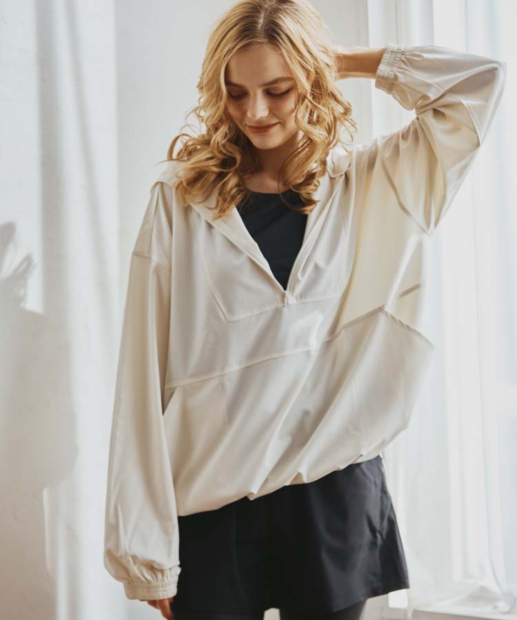 楽天市場】【WEB限定】商品 ポケット付きハーフジップラッシュパーカー