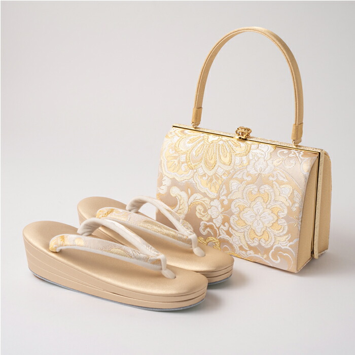 楽天市場】草履バッグセット ≪留袖用≫ 黒留袖 結婚式 金 草履 和装