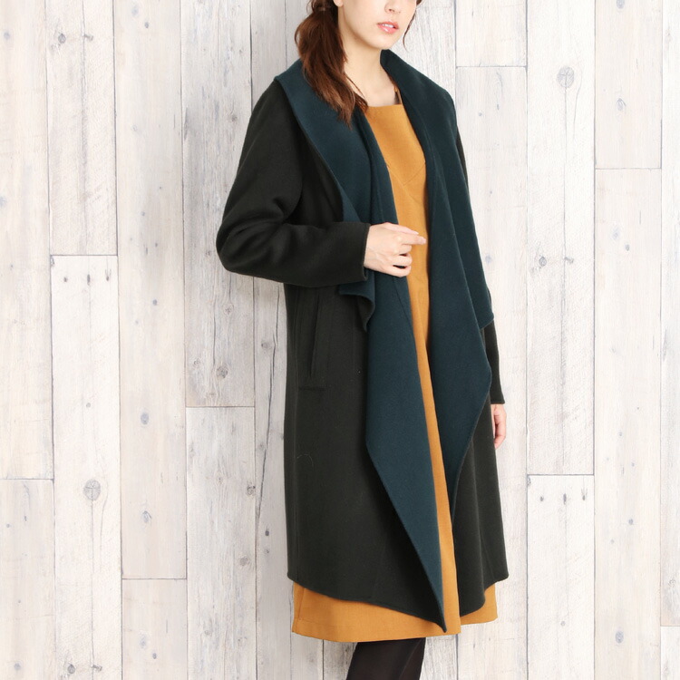 楽天市場】【10%offクーポン】カシミヤ ブレンド ウール ラップ コート