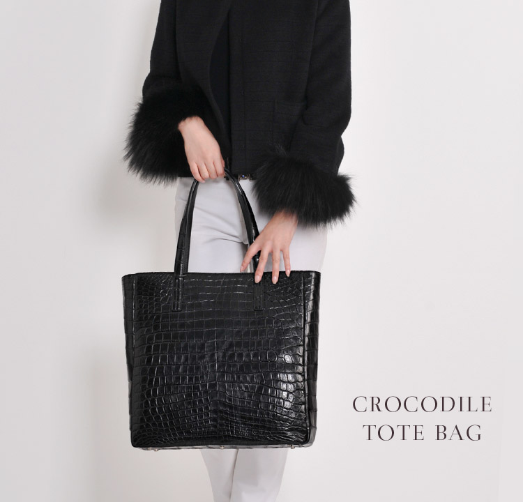 楽天市場】クロコダイル トートバッグ レディース マット加工 両面