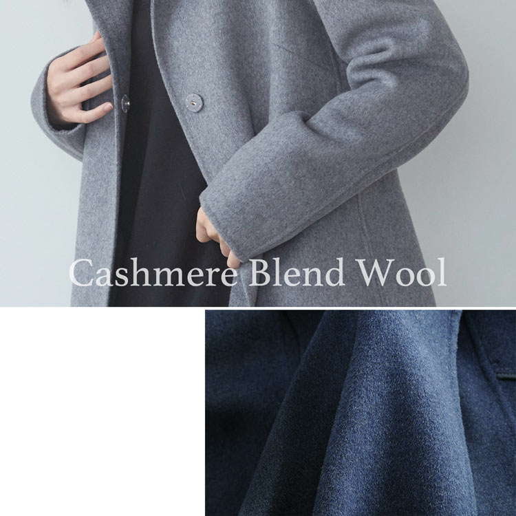 楽天市場】【10%offクーポン】カシミヤ ブレンド ウール ロング コート