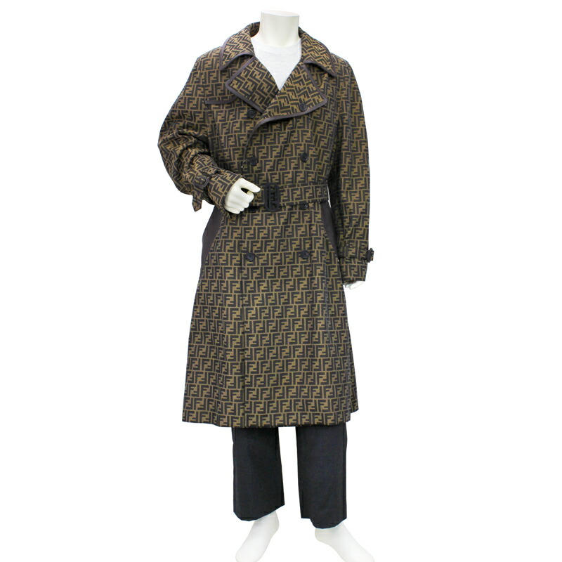楽天市場】フェンディ FENDI トレンチコート ロングコート CAPPOTTO