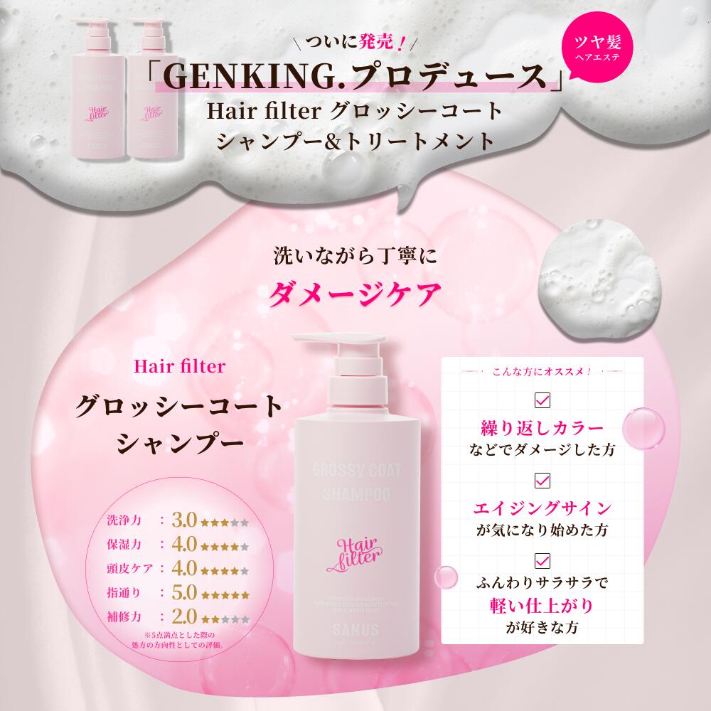 楽天市場】【公式】GENKING.プロデュース Hair filter サラツヤ2点