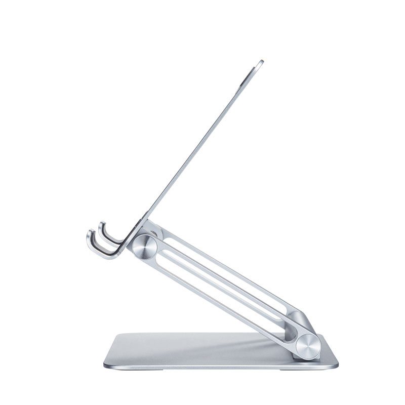 楽天市場】アルミ製 タブレットスタンド 角度・高さ調整 シルバー