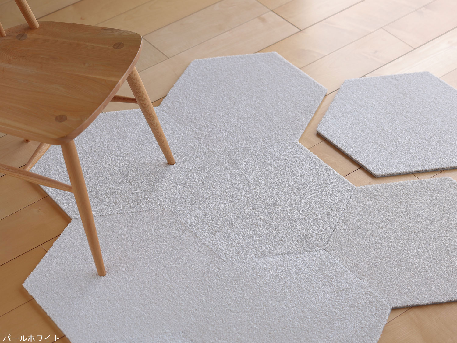 楽天市場】【パールホワイト】ハニカム タイルラグ 六角形 タイル