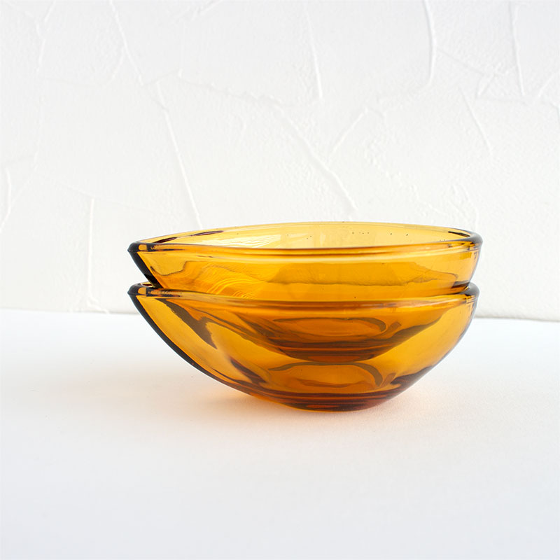 楽天市場】【アウトレット】アンバー ガラス 雫型 小鉢 8.9×10.7×H3